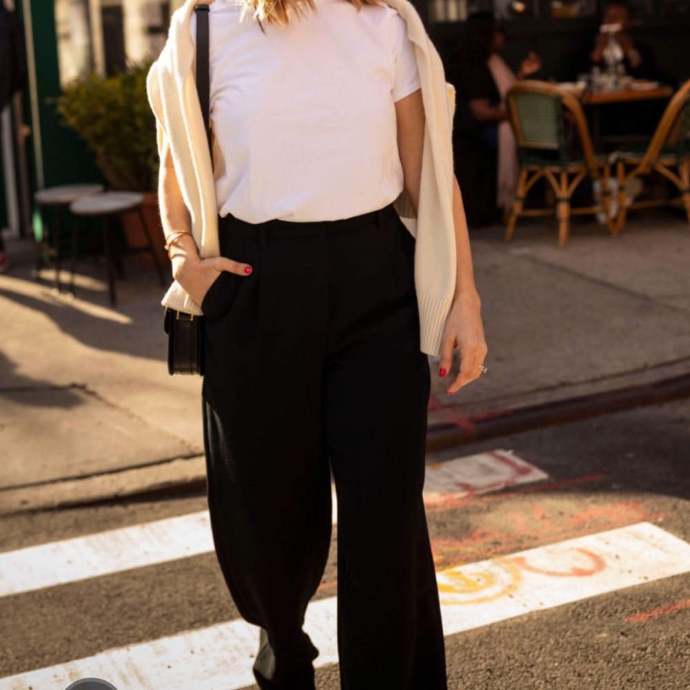 Monteau Wide Leg Black Trousers